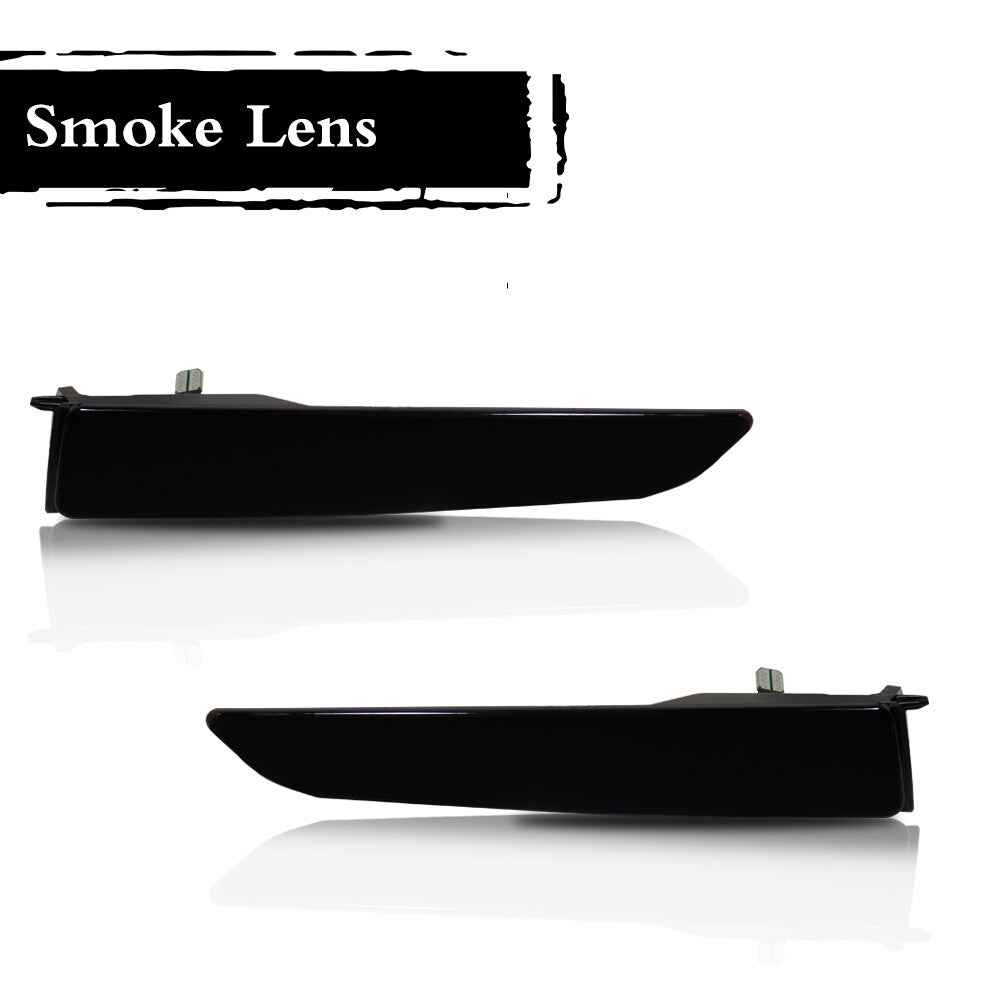 One pair of black lens front bumper side marker lights for 2010-2012 for Ford Fusion