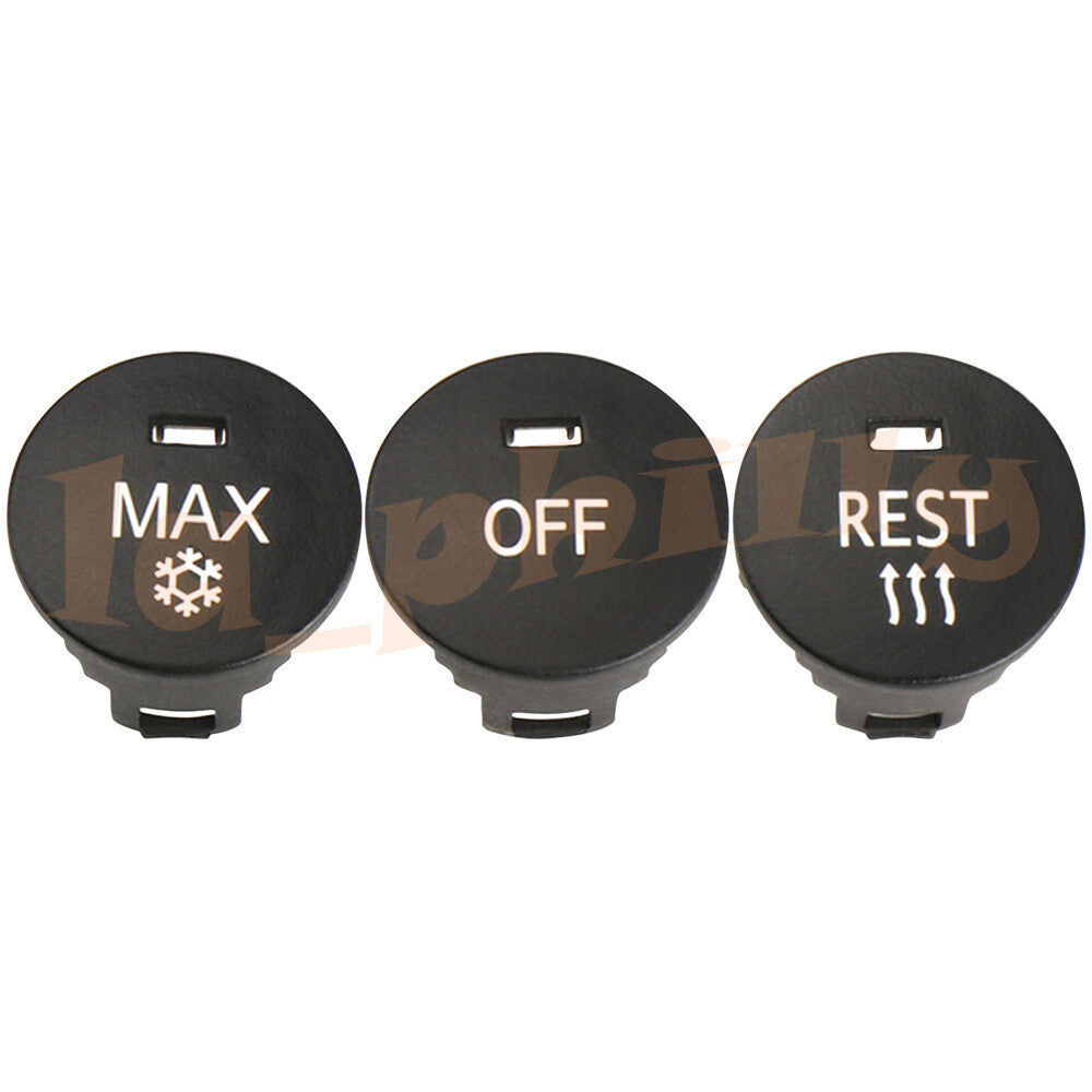 1 Set of Front A/C Switch Button Cover for BMW E60 E61 E63 E64 5 Series Black