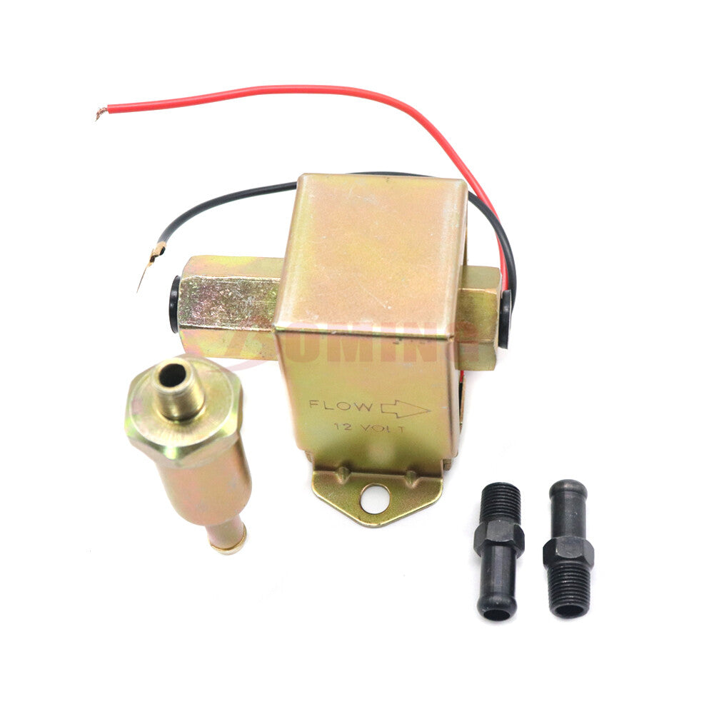 Car diesel/gasoline fuel pump with red top, square shape, electric fuel pump 40107 12V 40106 40104