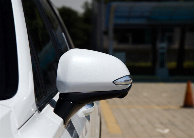 White LH Rearview Door Side Mirror Cover Shell Cap for Hyundai SantaFe 2019-2020