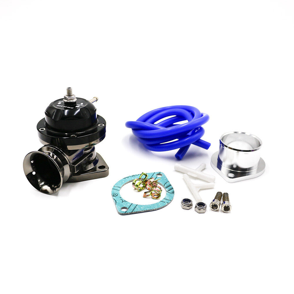 Universal Car Billet Aluminum Turbo Blow Off Valve+2.5 BOV Flange Pipe Black