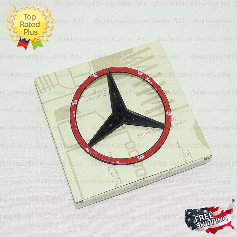 R231 SL63 AMG Trunk Star Emblem GLOSS BLACK Rear Logo Badge AMG SL450 SL550
