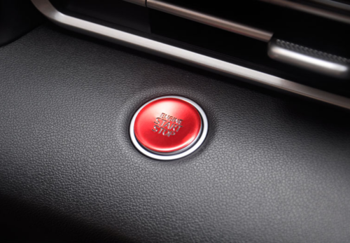 Red Ignition Engine Start Stop Push Button Cover for Hyundai for Elantra 2021-2023