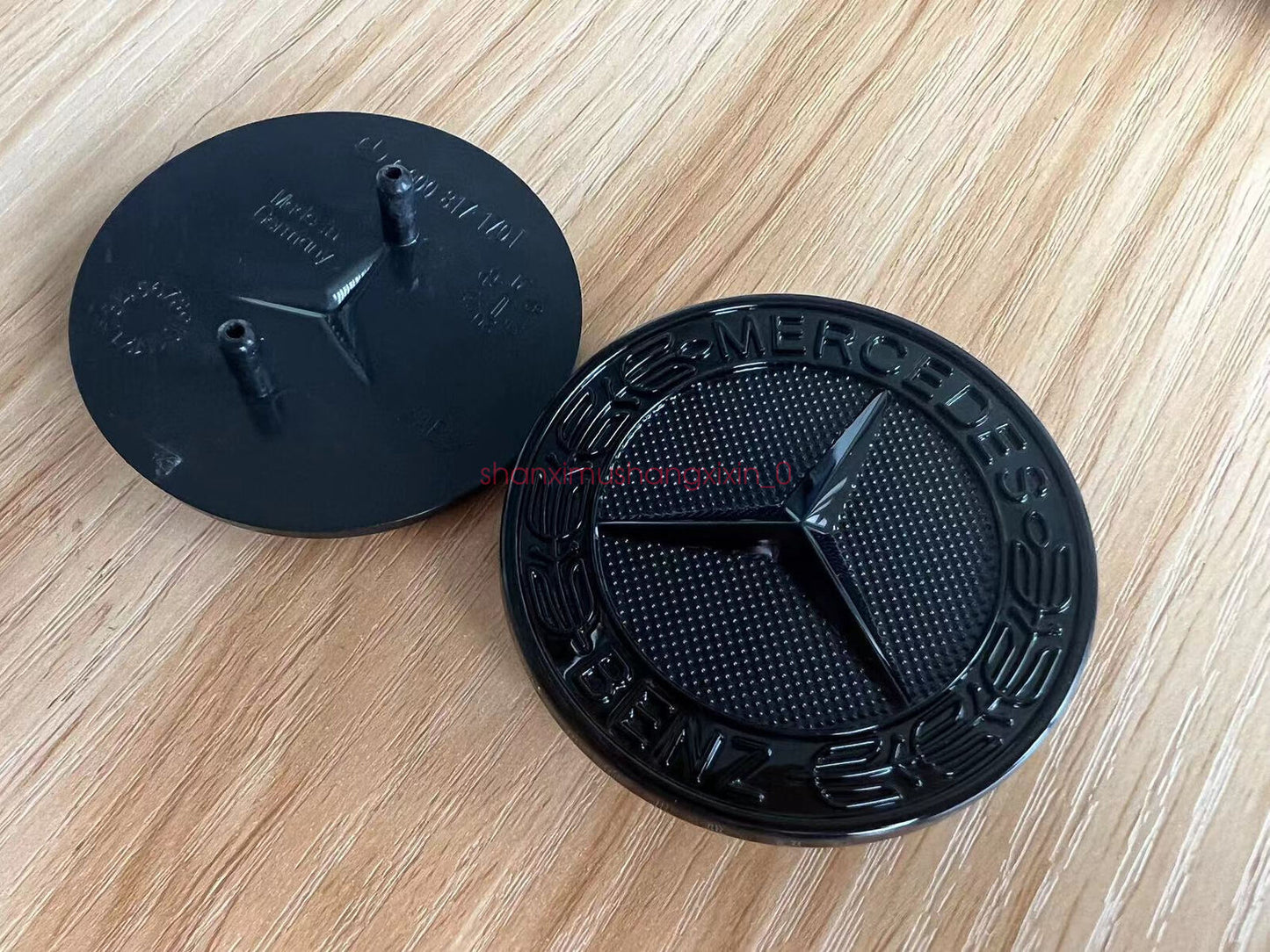 for MERCEDES CLK CLS E ML GL FRONT HOOD BADGE BLACK EMBLEM A0008171701