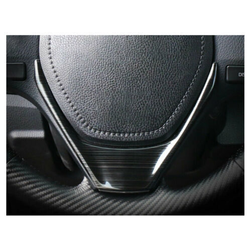 Black Titanium Inner Steering Wheel Decor Cover Trim for Toyota RAV4 2013-2018