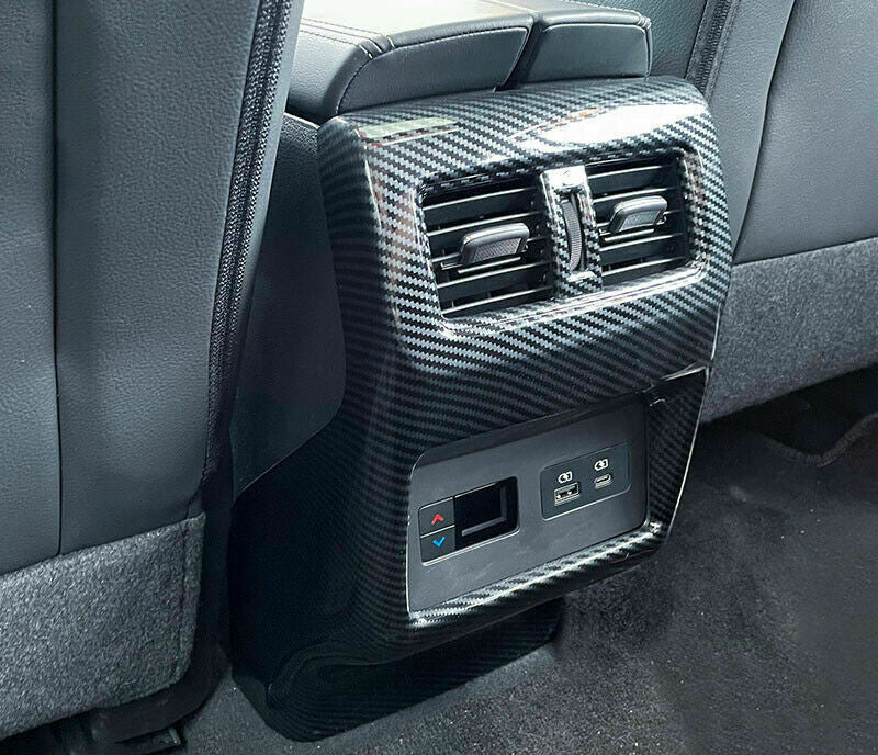 for Nissan Rogue 2021-2023ABS Carbon Fiber Rear Air Outlet Vent Panel Cover Trim
