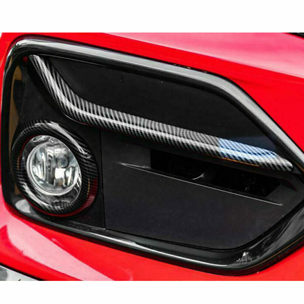 2PCS for Honda for Civic Hatchback 19-21 Carbon Fiber ABS Front Fog Light Cover Trim