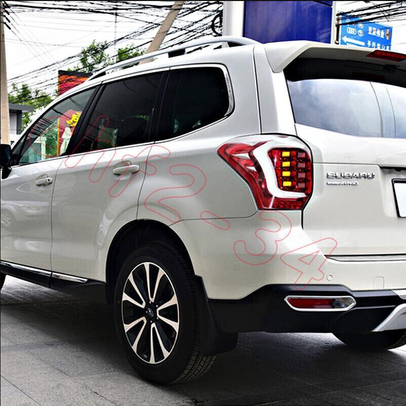 Smoke Black LED Rear Lamps Taillights Dynamic Signal for Subaru Forester 13-2018
