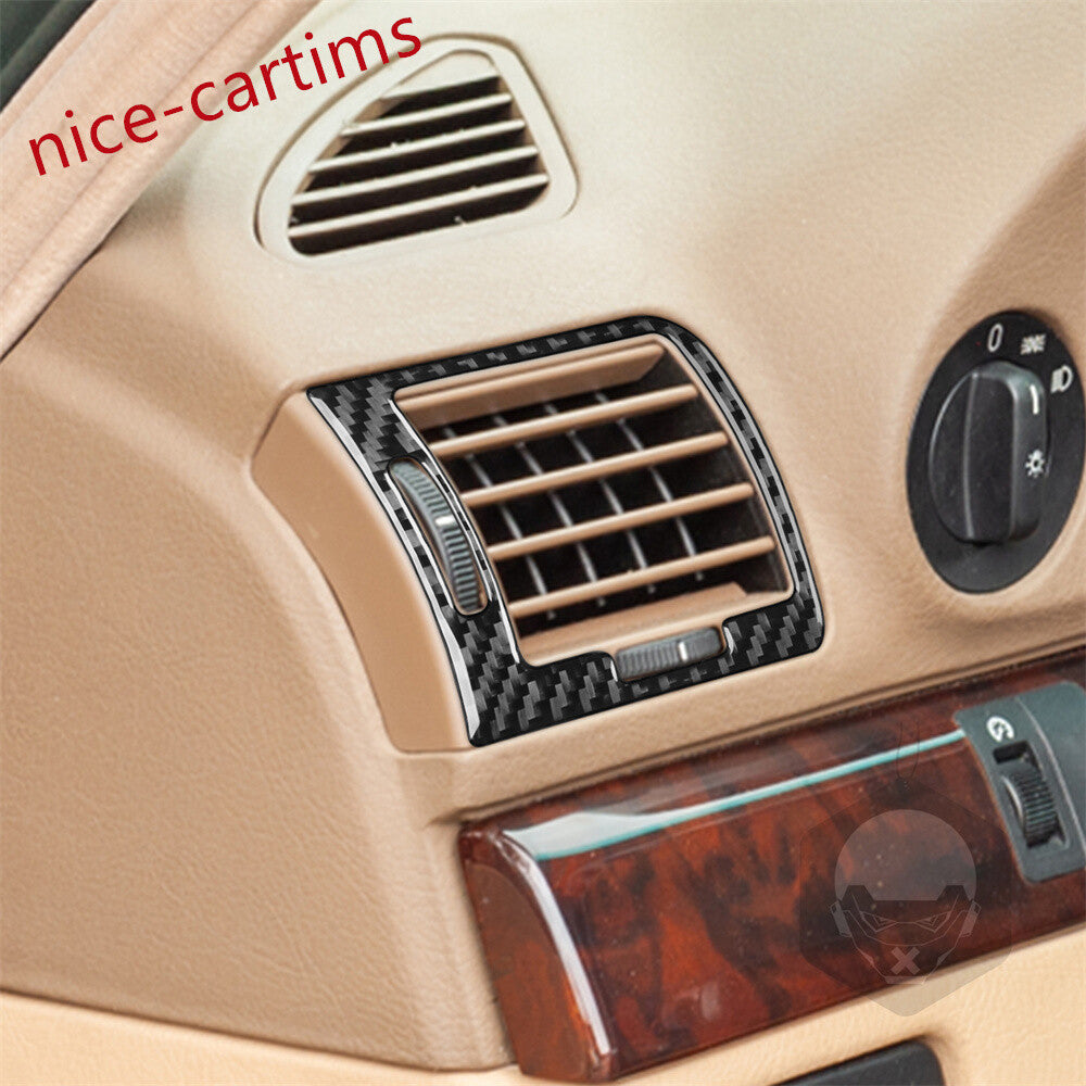 Carbon Fiber Dashboard Side Air Vent Outlet Cover for BMW 7 Series E38 1994-2001