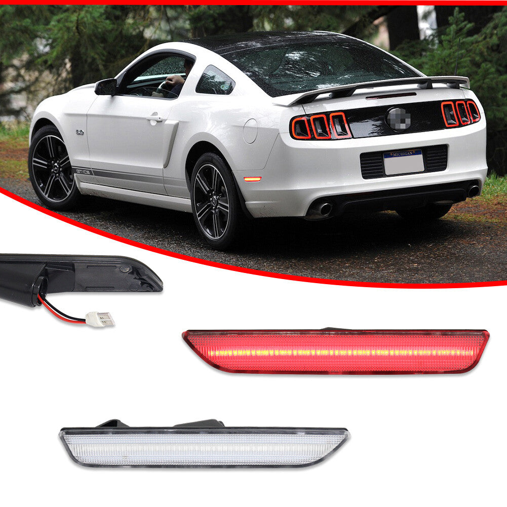 Suitable for 2010, 2011, 2012, 2013, and 2014 for Mustang rear red LED clear lens side marker light