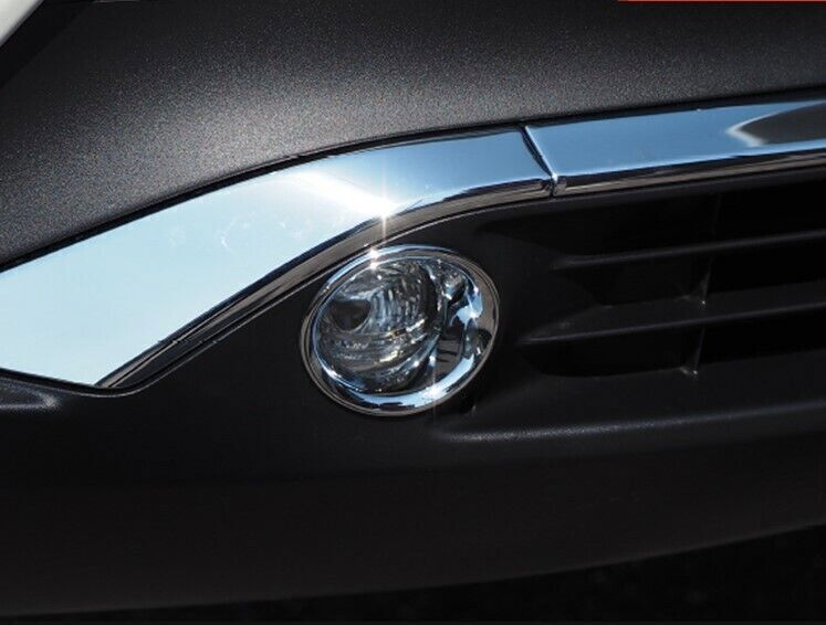 for Toyota Venza 21-2023 Chrome Front Bumper Fog Light Lamp Ring Cover Trim 2PC