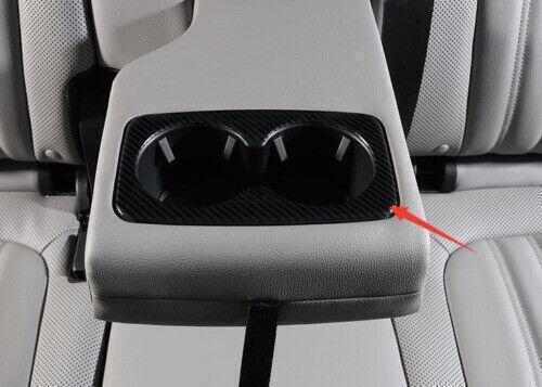 Carbon Fiber Style 2020-22 Rear Water Cup Panel for Ford Escape Kuga Cover Trim