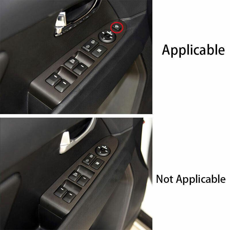 Glass Window Lifting Lock Panel Trim for Kia Sportage R GL 11-2016 Carbon Fiber