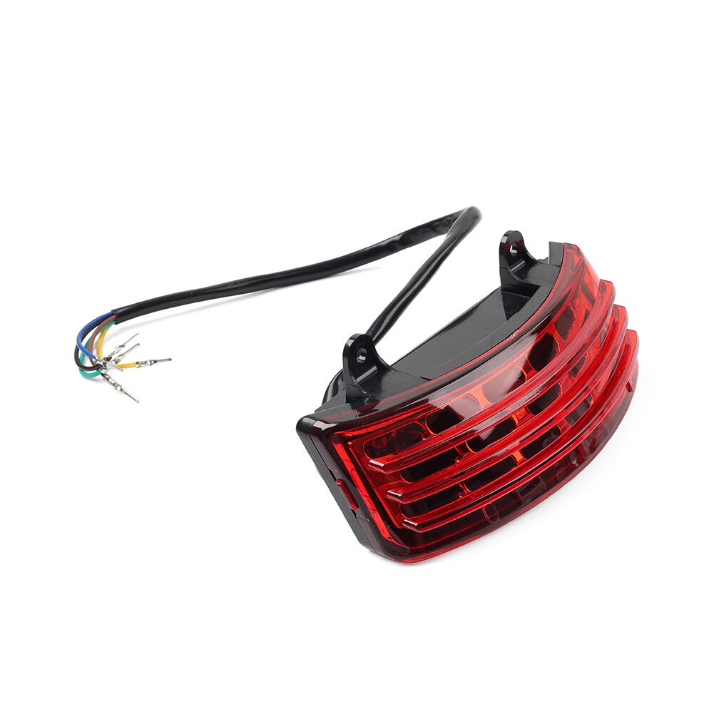 Tri-Bar LED Rear Tail Brake Mudguard Light for Harley Road King Road Glide Red