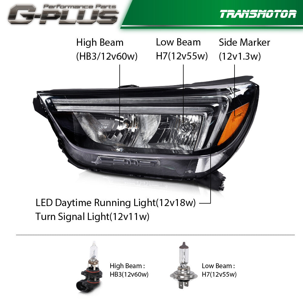 Halogen headlights, LED models, DRL driver's side, suitable for Buick Encore 17-22