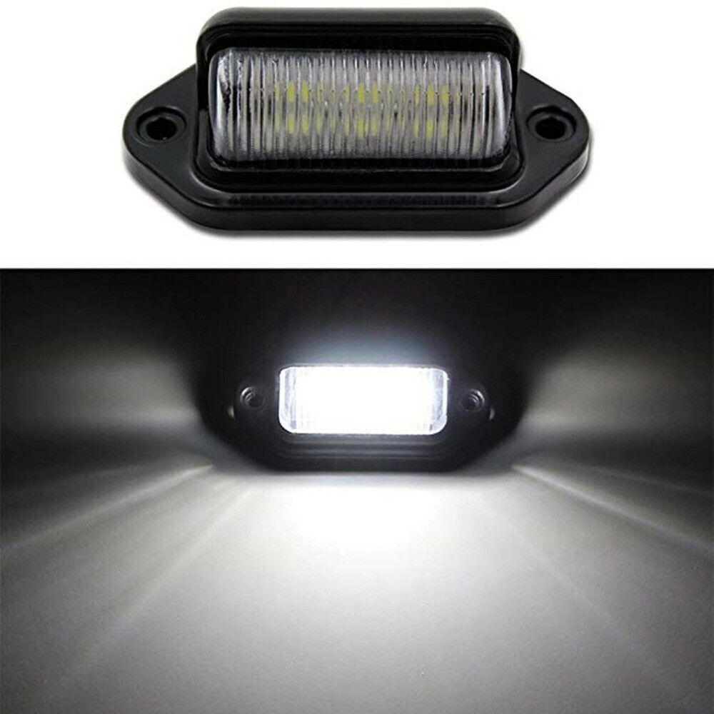2PCS 6 LED License Plate Lighting Lamp for Car Truck Trailer Truck Van Caravans