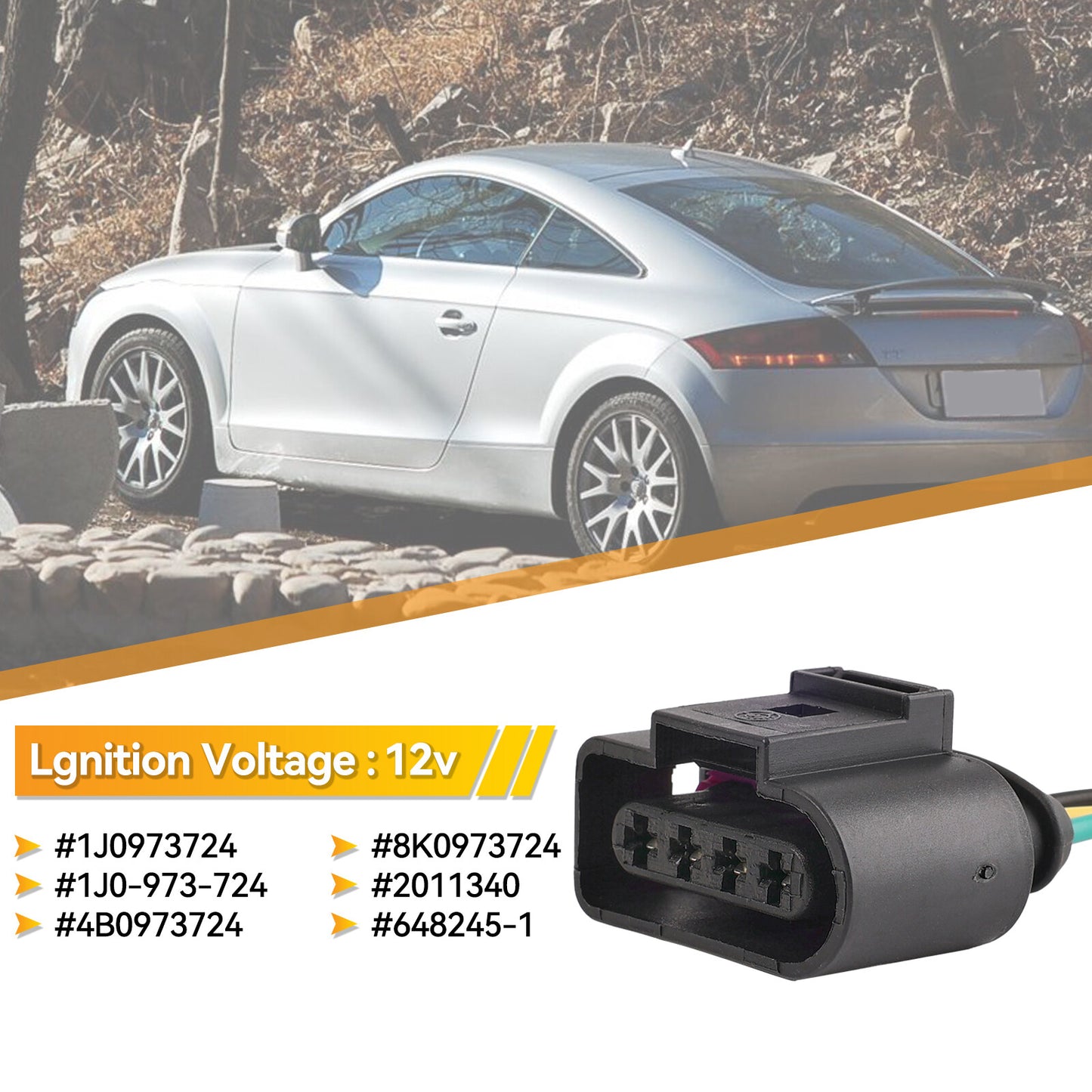 4 Ignition for VW MK5,MK6 GTI for Jetta Rabbit for Golf Coil Wire Harness Connector Plug