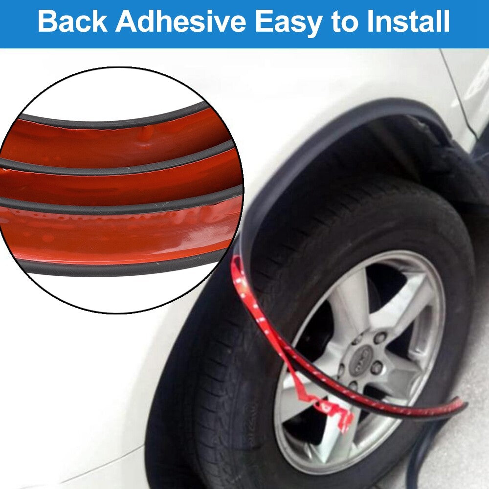 2xCar Fender Trim Strip 2.5CM1.5M Anti-Scratch Wheel Fender Horn Protectors Pad