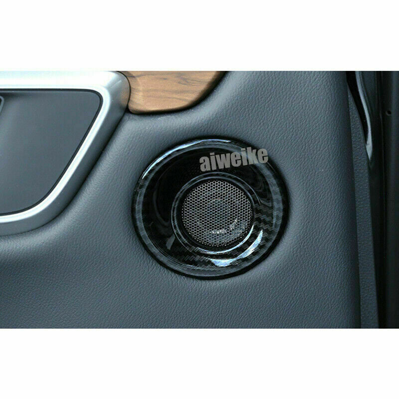 4X Carbon Fiber Look Door Speaker Sound Cover Trim for Honda CR-V CRV 2017-2022