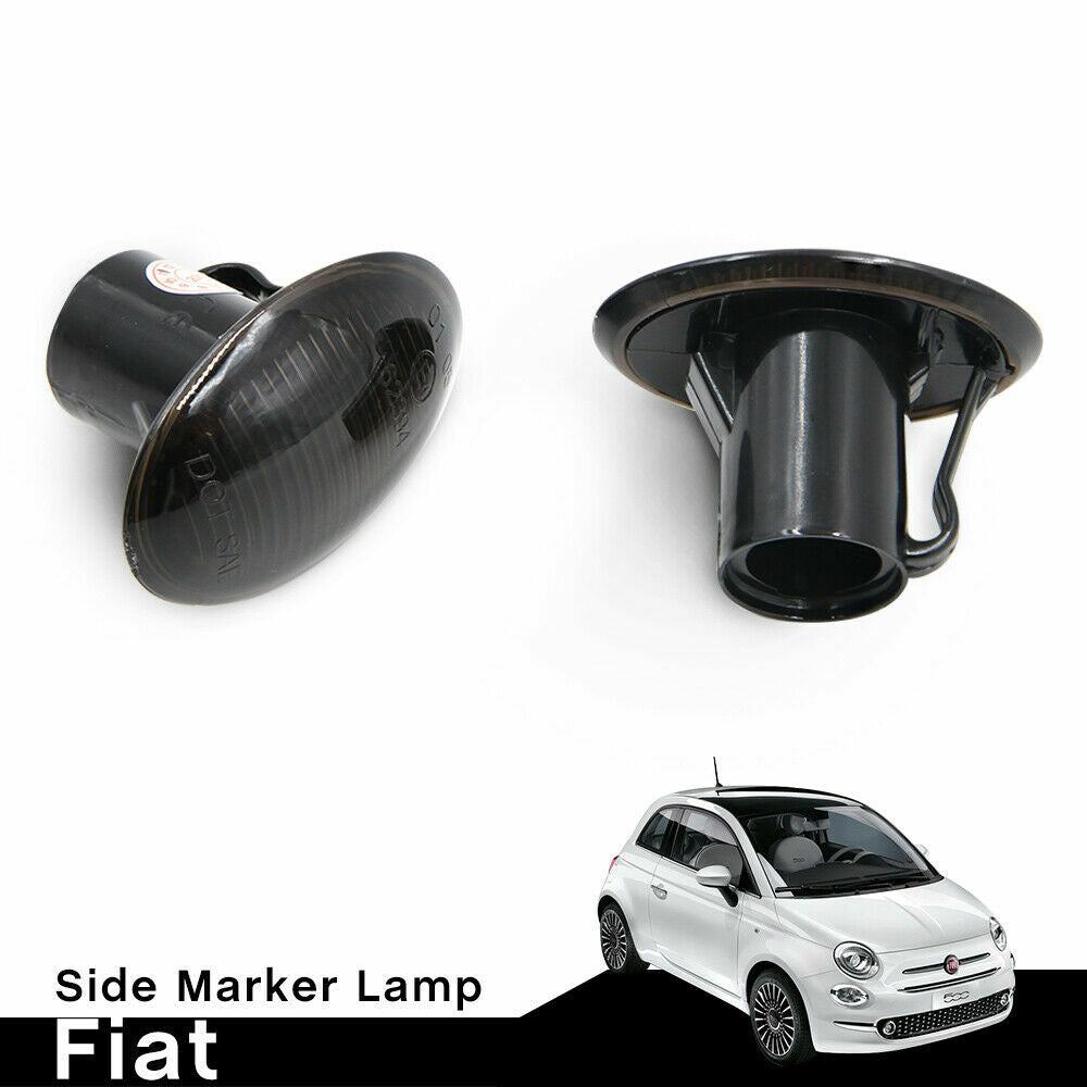 Smoked lens front marker light housing suitable for 07-19 for Fiat 500e 500c for Abarth