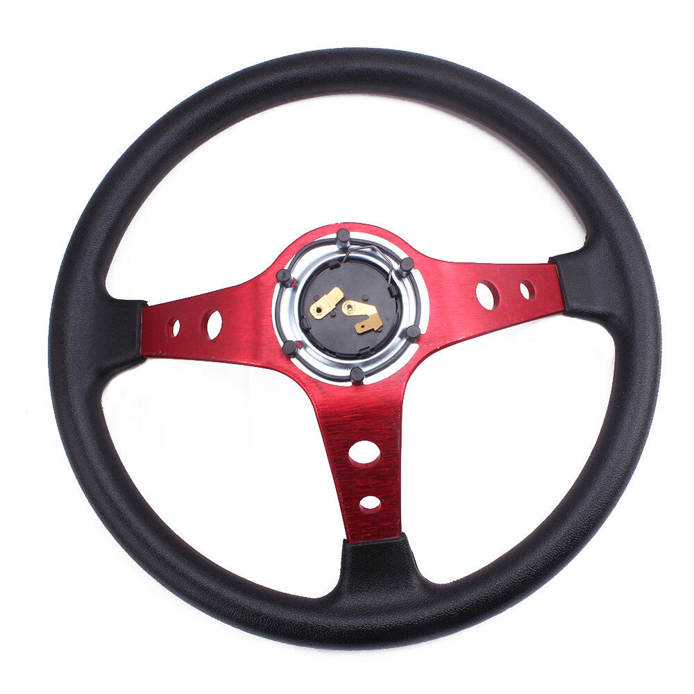 6Hole Aluminum 13.5 Drifting Racing Steering Wheel +Quick Release Adapter US