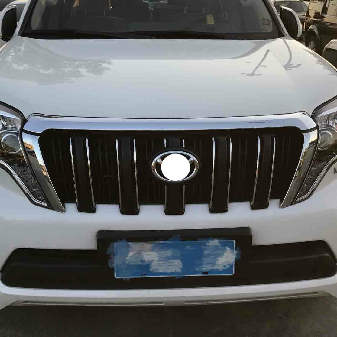 for Toyota Prado FJ150 2014-2017 Chrome Front Bumper Grille Strip Decor Cover