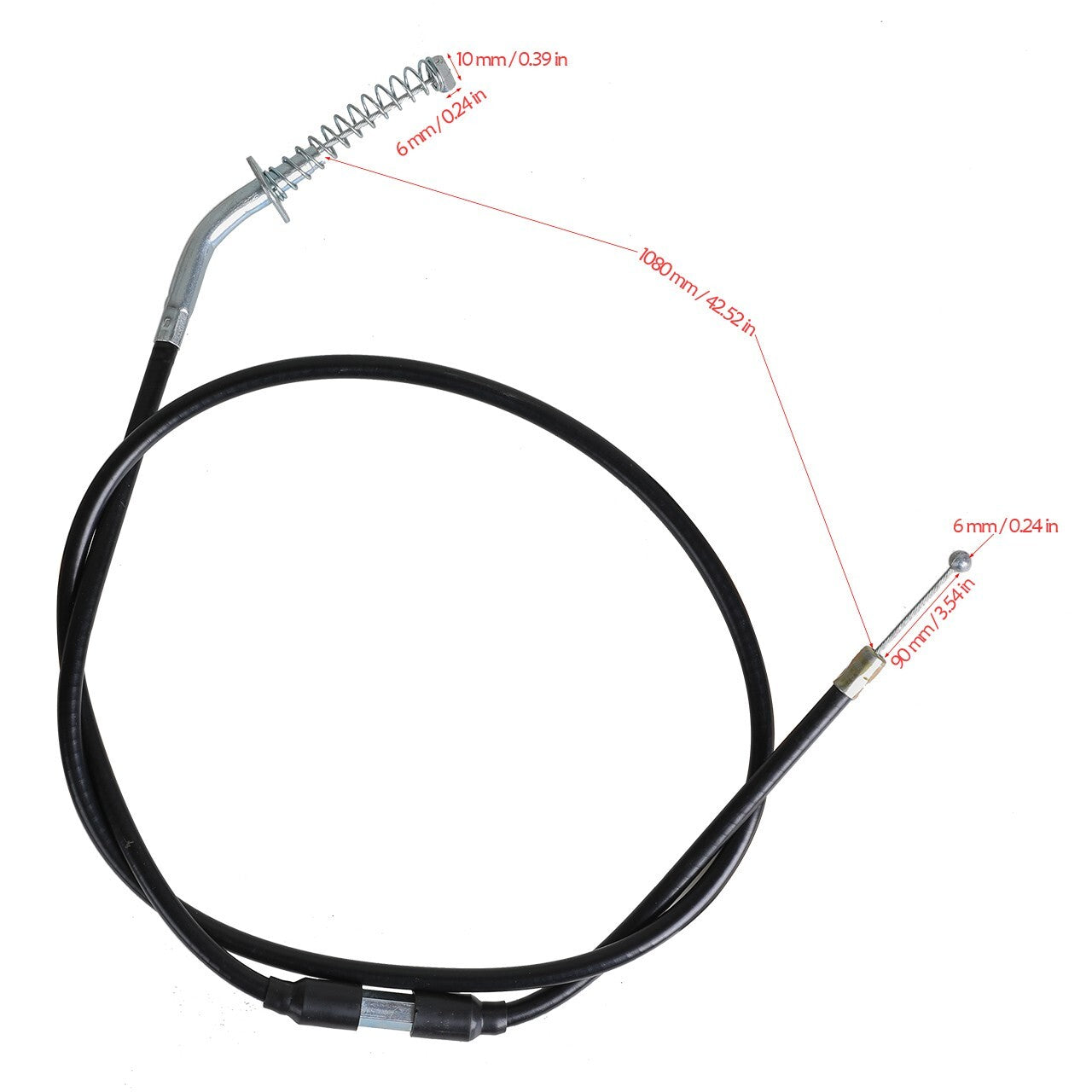 Front steering spindle hub drum brake cable for Go Kart Quad 110cc 125