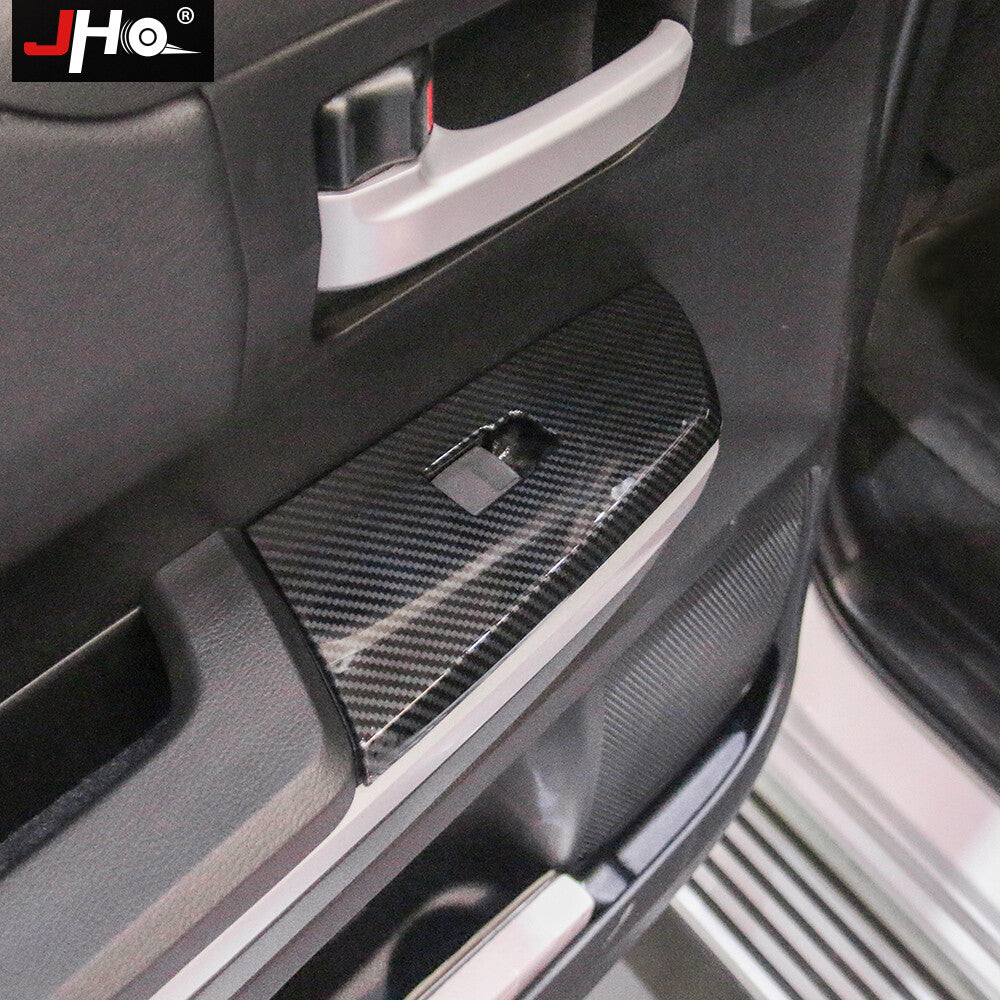 4pcs ABS Carbon Fiber Door Window Lift Cover Trim for Toyota Tundra 2014-2020