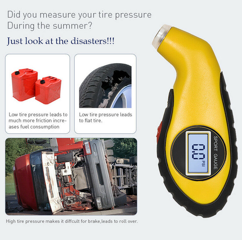 New digital tire pressure gauge LCD electronic tester tool for ford