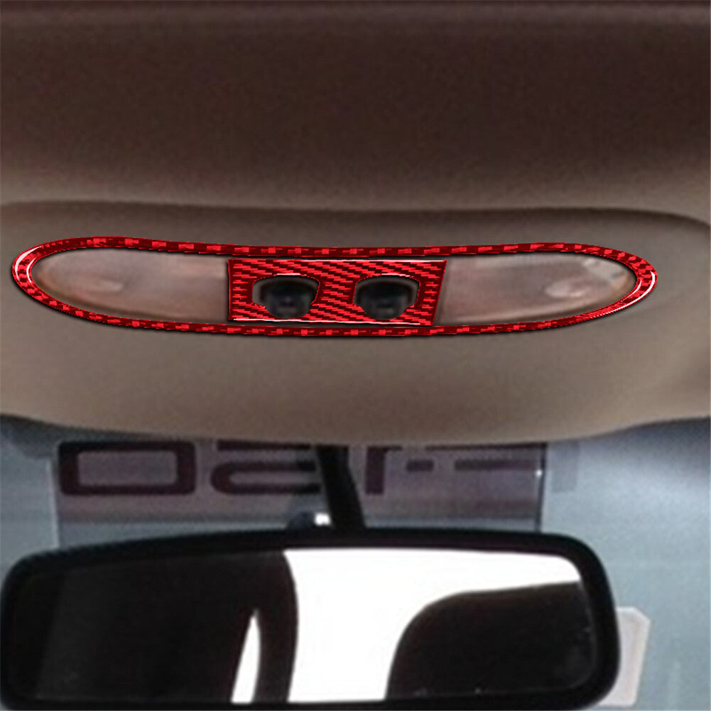 Carbon Fiber Interior Overhead Light Control Cover Trim for Ford F 150 FX4 Red
