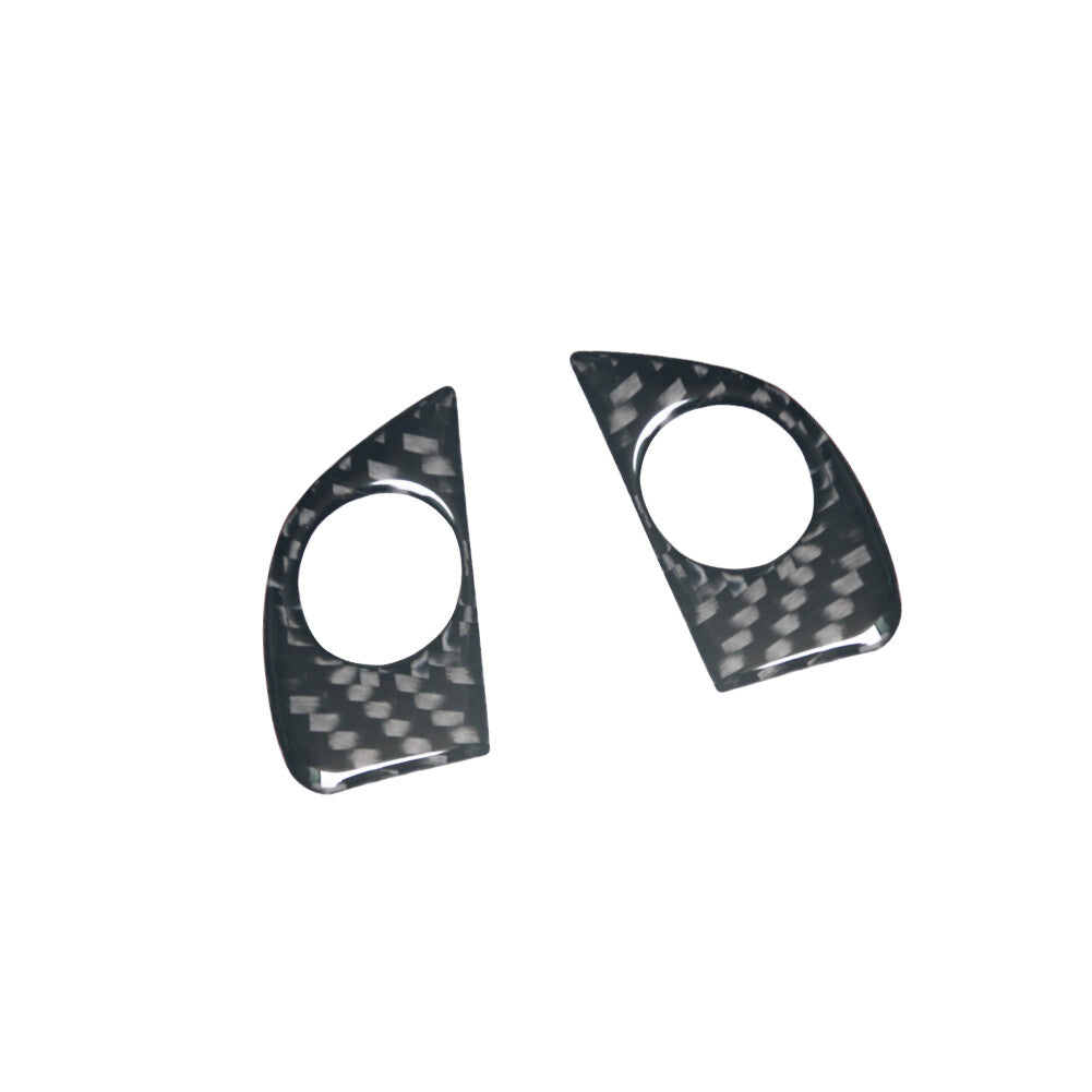 2Pcs Carbon Fiber Steering Wheel Button Panel Cover for Toyota Celica 2001-2005