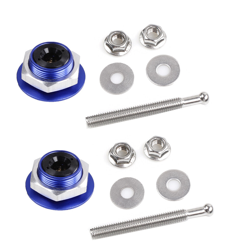 2X Car Bumper Latch Kit Push Button Quick Release Hood Bonnet Pins Lock Clip