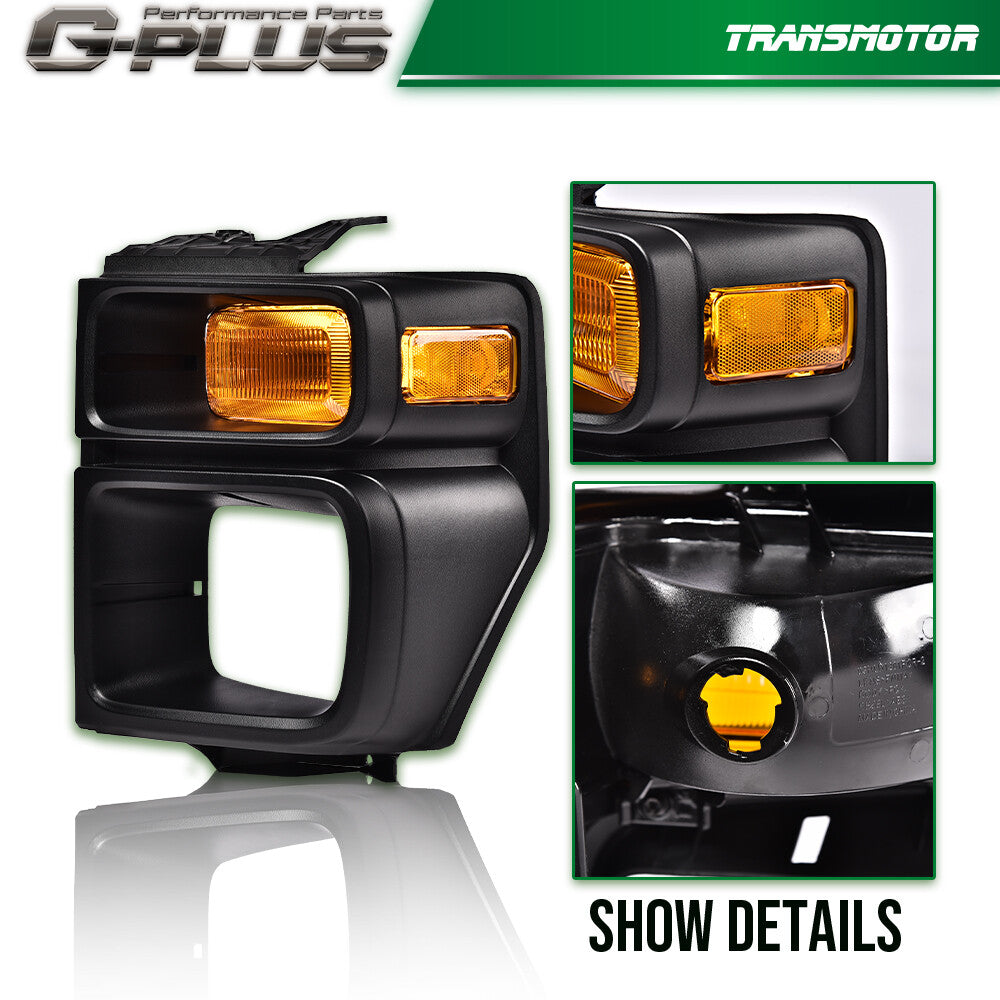 Suitable for 08-14 for Ford E150 E250 E350 Sealed Beam Headlights with Parking Lights