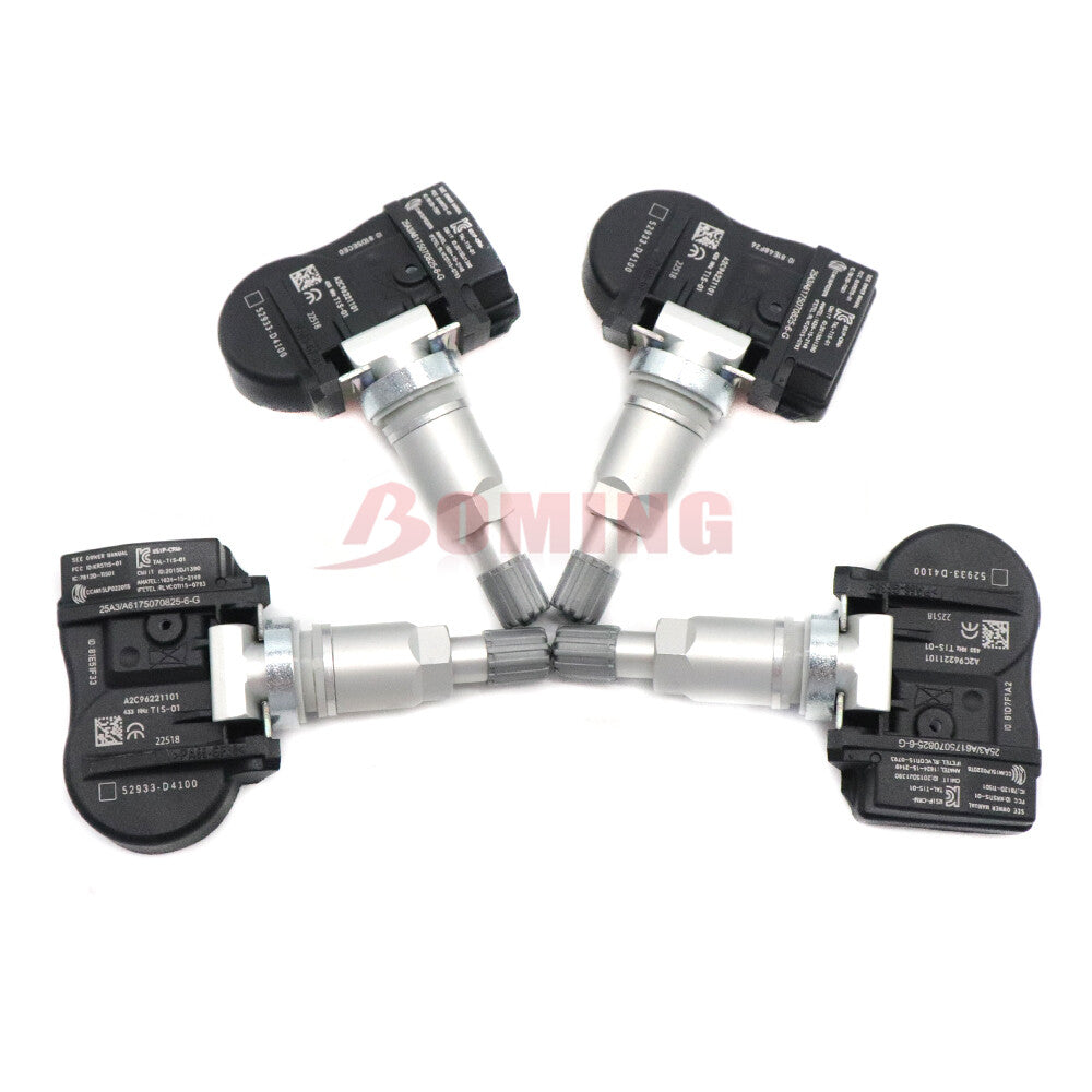 4x New TPMS Tire Pressure Sensors 52933-D4100 for Kia Pressure Monitoring System