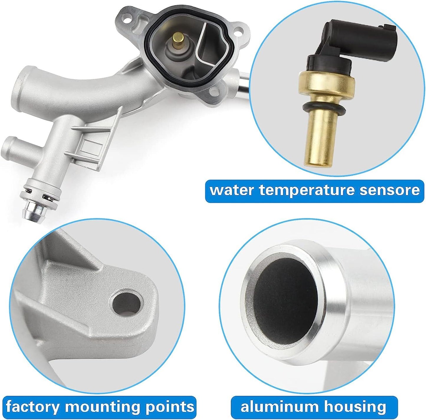 Upgrade coolant socket housing aluminum strip hose replacement suitable for 25193922