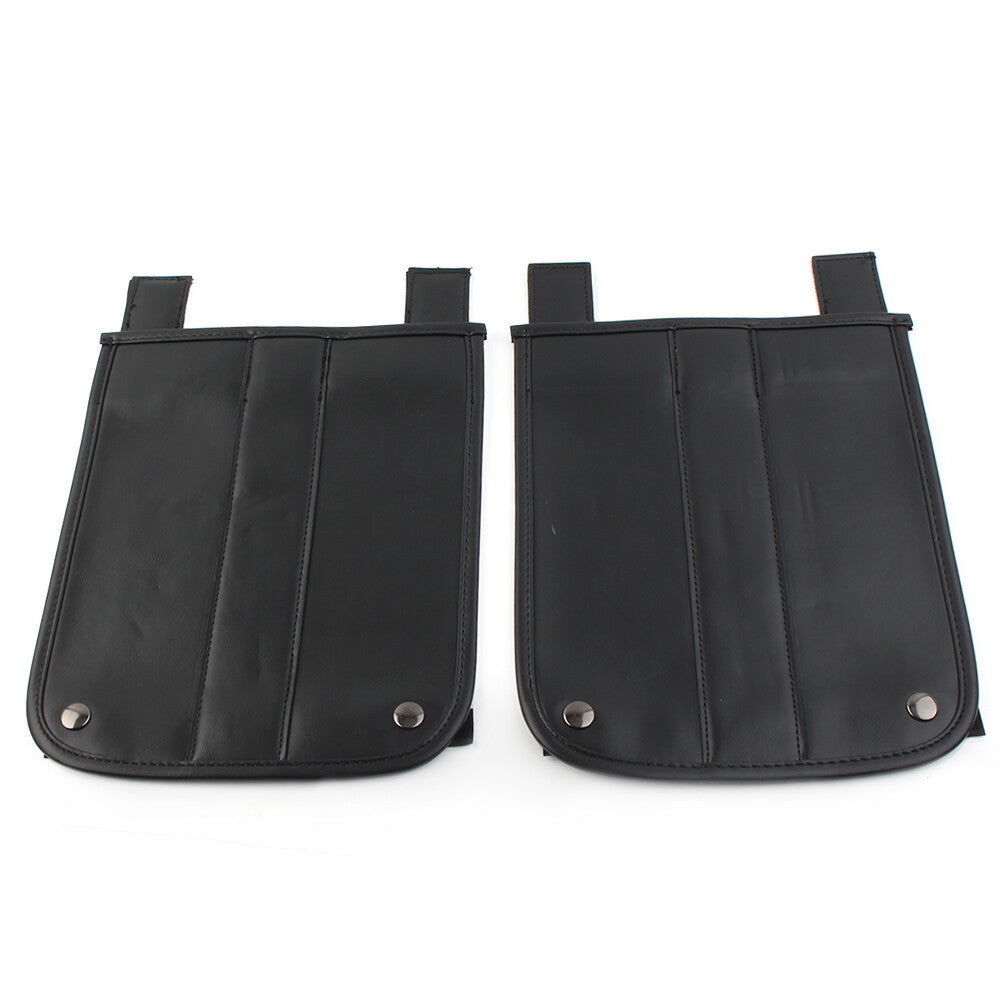 Motorcycle Black PU Leather Universal Trike Rear Fender Bra for Harley Roadsmith