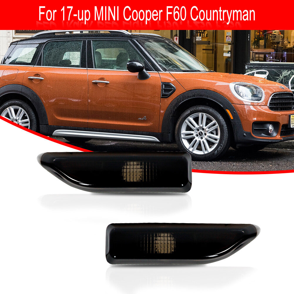For 2017+ for Mini F60 Countryman, Front Fender Side Marker Light Housings LH+RH Kit