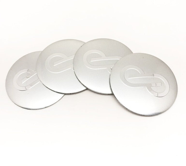 4x45mm Enkei Wheel Center Hub Sticker RIM Sticker Silver