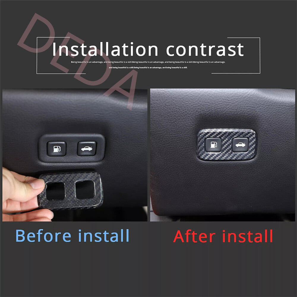Real Carbon Fiber Fuel Tank Switch Button Trim for Chevrolet for Corvette C6 2005-13