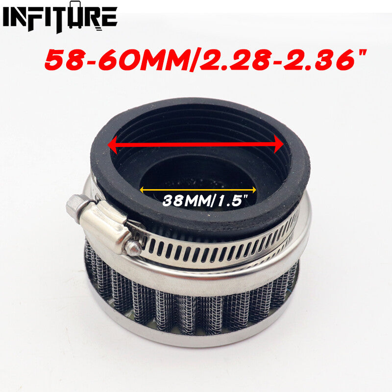 2pcs 60mm Air Filter For 50cc 70cc 90 110cc ATV Quad Dirt Pit Bike Go Kart
