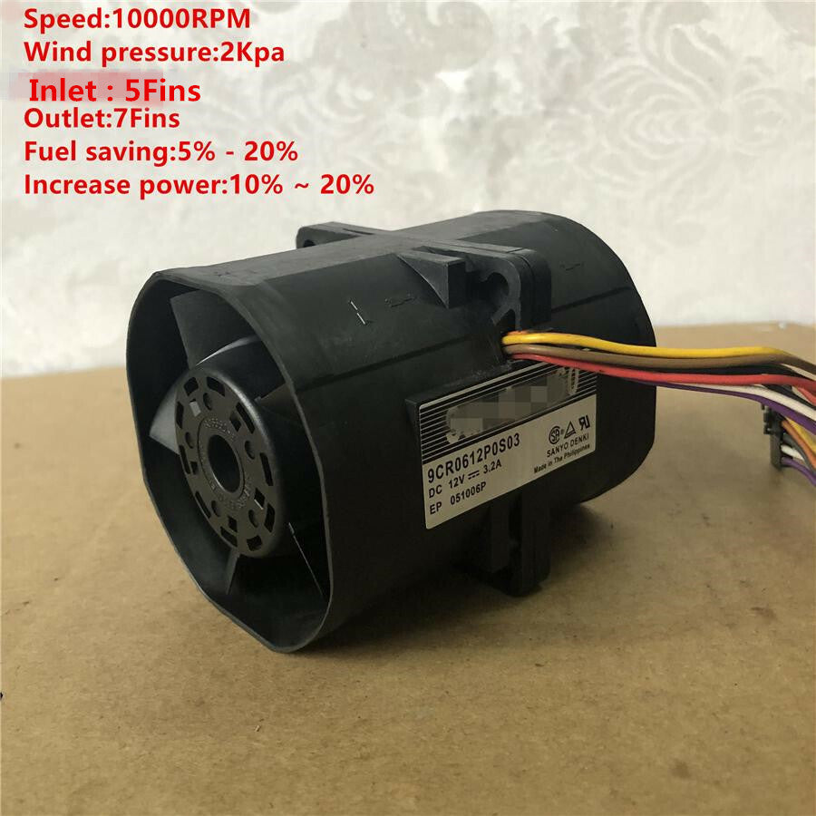 Car Power Turbo Double Fan Inlet With Stepless Controller Kit Fit for SUV Truck