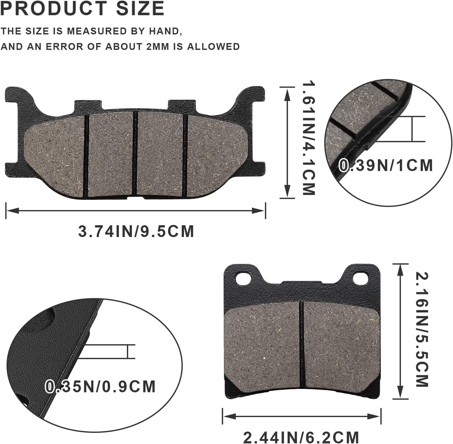 Brake Pad for Yamaha XVS1100 V-star Custom/ Classic/Silverado Virago 1100 XV1100