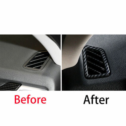 for Kia Seltos 2020-2023 Carbon Fiber ABS Dashboard Upper Air Outlet Vent Cover