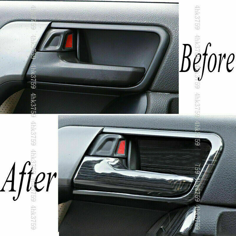 12P for Toyota Prado FJ150 2010-2021 Black Interior Door Handle&Bowl Cover Trim
