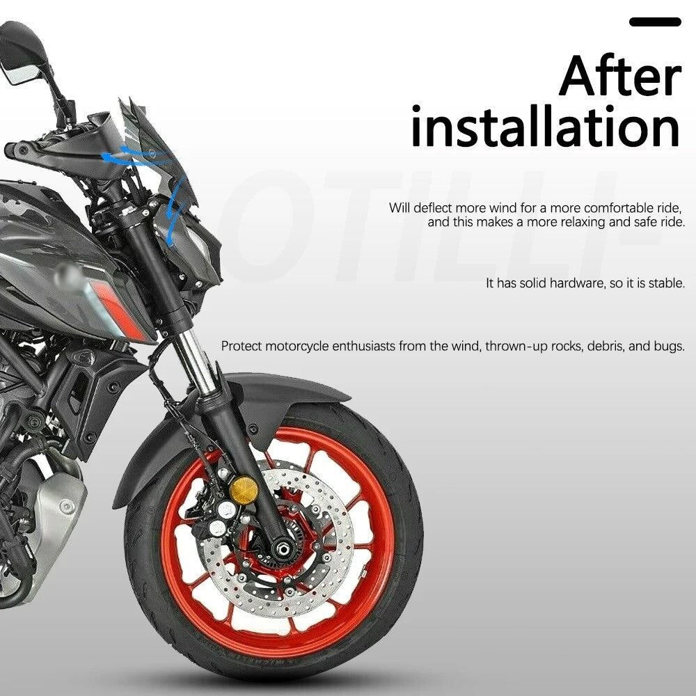 for YAMAHA MT07 MT-07 MT 07 Front Windshield Windscreen Wind Deflector 2021 2022