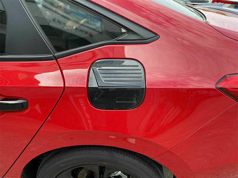 Fo for Honda for Civic 11th 2022-2023 Carbon Fiber Look Fuel Tank Cap Oil Gas Cover Trim