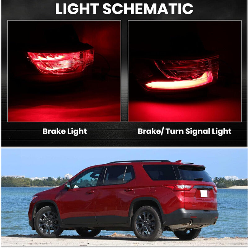 For 2018 - 2021 for Chevrolet Traverse Led Tail Light Lamp Left Driver Side 84990362