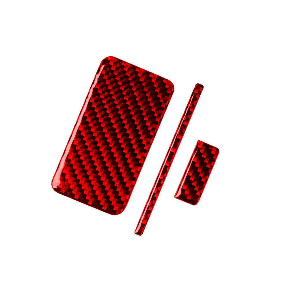 Red 3Pc Central Control System Trim Cover Carbon Fiber for Nissan 350Z 2006-2009