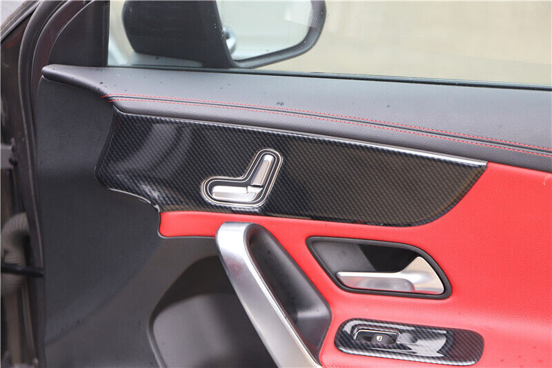 Glass Window Lifting Lock Panel Trim for Mercedes-Benz AMG35 19-21 Carbon Fiber