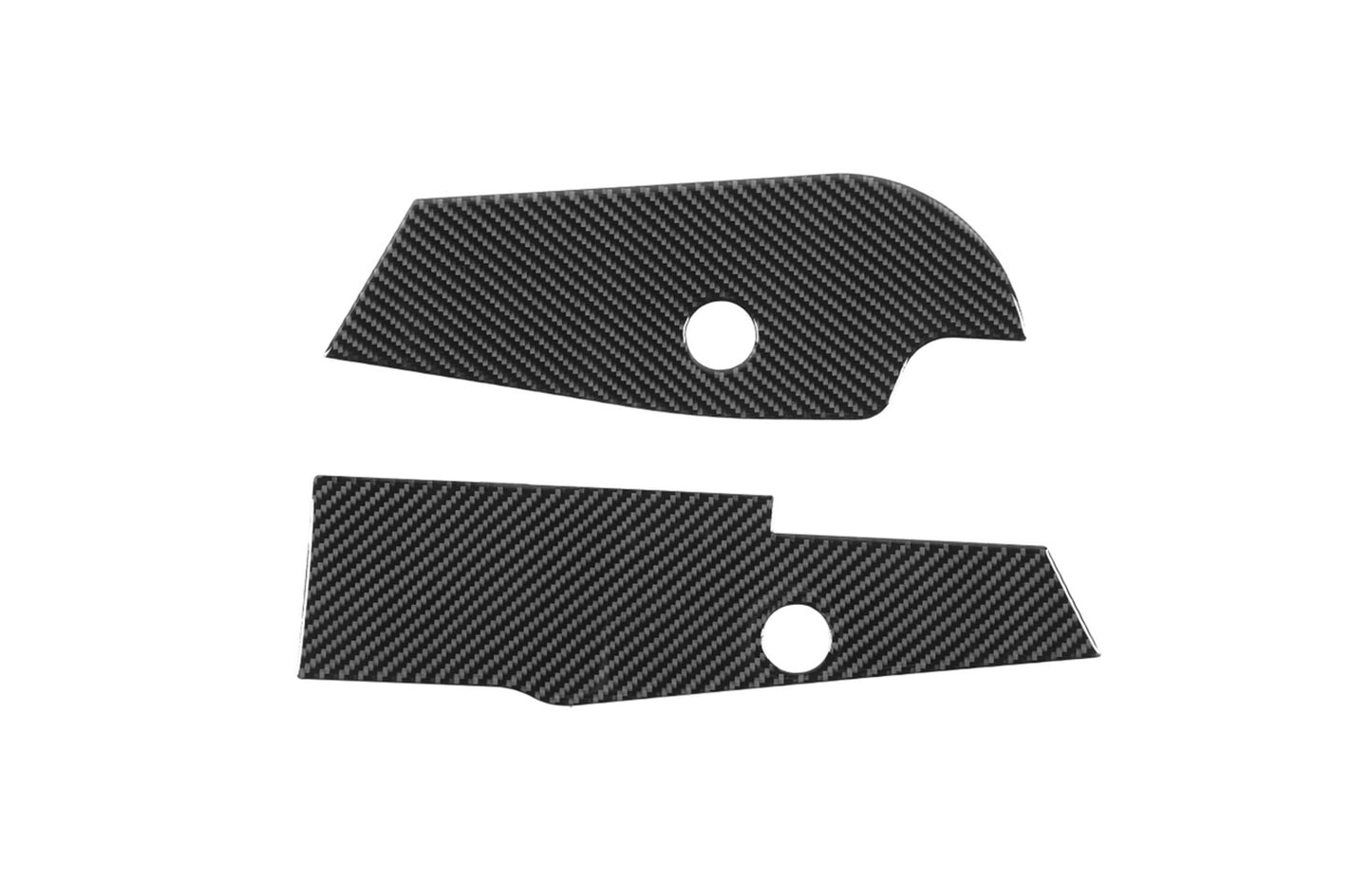 For 2007-2010 for Jeep for Wrangler Gear Shifter Console Side Cover Trim Carbon Fiber x2